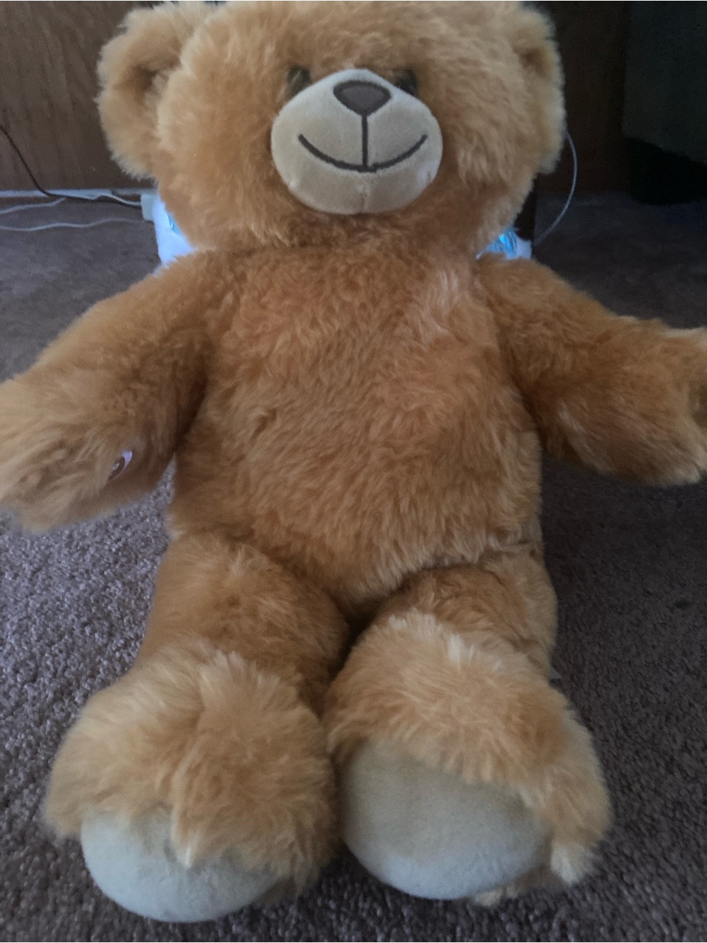 Build-A-Bear Plush Teddy Bear in Light Brown and Cream